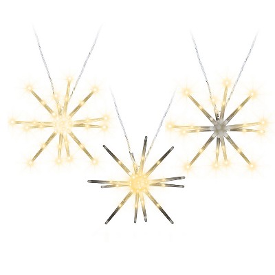 Gemmy 12 in Lightshow® StarBurst LED Classic White Stars - White