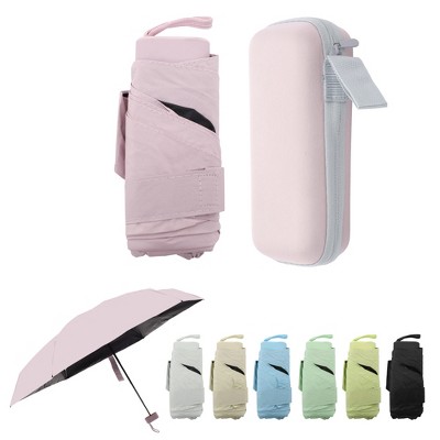 Unique Bargains Compact Umbrella with Storage Box 1 Set
