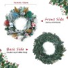 24 Inch Christmas Wreaths for Front Door, Artificial Xmas Wreath with Tree and Little House Decorations, for Home Wall Window Indoor Outdoor Winter - 3 of 4