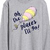 Men's - Dr. Seuss - Oh The Places I'll Go Balloon Long Sleeve Graphic T-Shirt - 2 of 4