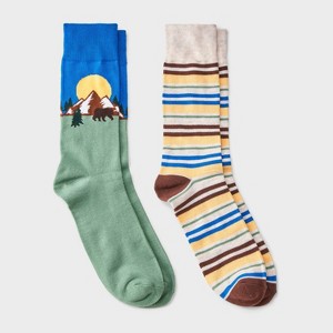 Men's Socks 2pk - Goodfellow & Co™ - 6-12 - 1 of 3