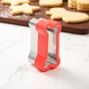 Unique Bargains Biscuit Cutter Medium Bone-Shaped Cookie Cutter Hand Wash Stainless Steel Plastic 3.1"x1.6"1.6" 1Pcs - 2 of 4