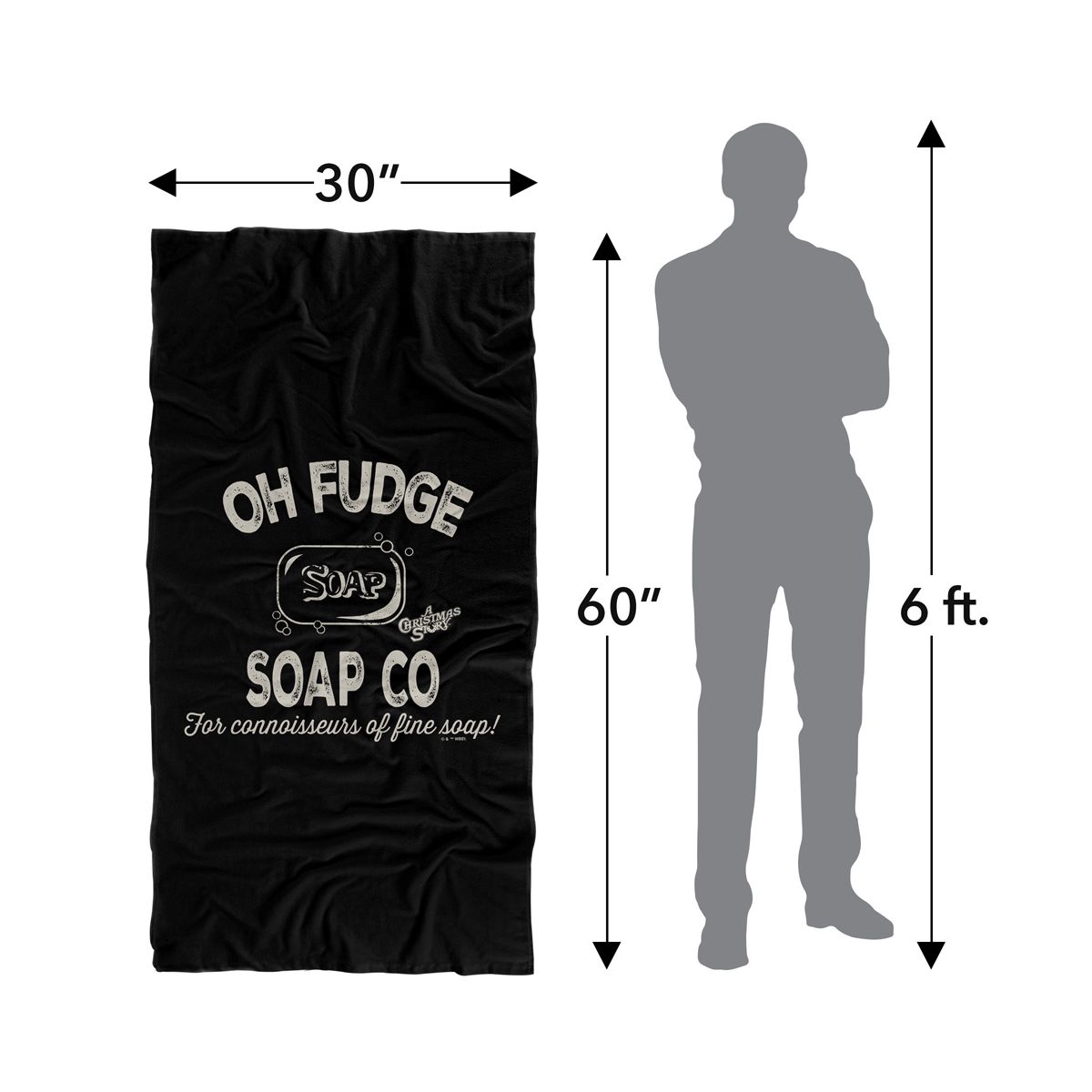 A Christmas Story Oh Fudge Soap Connoisseur 30" x 60" Beach Towel - thumbnail 5