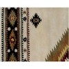 HomeRoots 5' X 8' Ivory and Black Southwestern Hand Tufted Non Skid Area Rug - 4 of 4