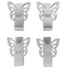 The Lakeside Collection Set of 4 Stainless Steel Butterfly Tablecloth Holders - 4 of 4