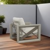 Christopher Knight Home Myra Outdoor Modern Powder Coated Aluminum Geometric Pattern Club Chair with Water Resistant Cushions - 3 of 4