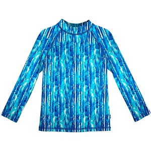 City Threads USA-Made Girls UPF 50+ Printed Long Sleeve Rashguard Tee - 1 of 3