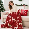 Lomsoe Christmas Throw Blanket, Deer Christmas Decorations Winter Warm Flannel Throw Blanket Farmhouse Holiday Xmas Blankets. - 2 of 4