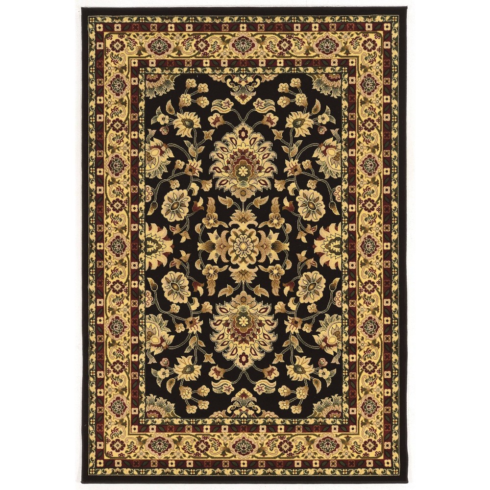 9'x12' Persian Style Treasures Isphahan Rug Off White/Black - Linon