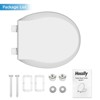 17"/19" Toilet Seat with Cover Soft Close, Safe PP Material Easy Clean Toilet Lid, Suitable to Round/Elongated Toilets - 4 of 4