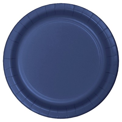 Navy Blue 9" Paper Plates - 24ct