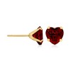 Ross-Simons 4.50 ct. t.w. Garnet Heart Martini Stud Earrings in 14kt Yellow Gold - 3 of 4