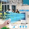 3500CFM Evaporative Air Cooler, Swamp Cooler with Remote Control and 12H Timer, 4 Ice Packs, 3 Modes & Wind Speeds for Outdoor Indoor Use, 13.2 Gallon - 2 of 4