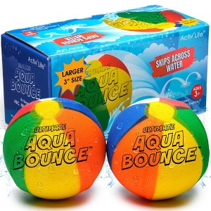 Activ Life Ultimate Larger 3" Size Skip Balls (Beach Ball) Beach Pool Toys for Kids Ages 8-12 Year Old Boys Girls Gifts Basket - 1 of 4