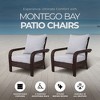 Four Seasons Courtyard Montego Bay Seating Furniture Set with 2 Adjustable All Weather Patio Outdoor Cushioned Chairs for Decks and Porches, Brown - 2 of 4