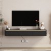 KTMBDW Floating TV Shelf, 69'' Wall Mounted TV Stand Floating TV Console Media Entertainment with Led Lights & Power Outlet for Livingroom - 4 of 4