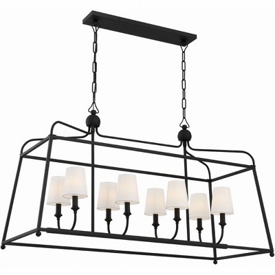 Crystorama Lighting Sylvan 8 - Light Chandelier in  Black Forged