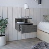 CENGHU Floating Nightstand, Modern Sideboard Decorative Storage Cabinet with Drawer, End Table, Side Table, Open Top Shelves for Bedroom - 4 of 4