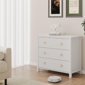 7-Drawer Dresser,Modern Wooden Storage Chest of Drawers,Dresser TV Stand,Wood Drawer Organizer with Handles for Bedroom,Living Room,Hallway,White - 1 of 4