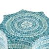Kumasinova 14x14x20" Decorative Accent End Table,2-In-1 Garden Stools with Blue Capiz Design for Living Room,Premium MDF Side Table,Art Decor - 3 of 4