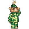 Old World Christmas Blown Glass Ornament for Christmas Tree, Army Bear - 4 of 4
