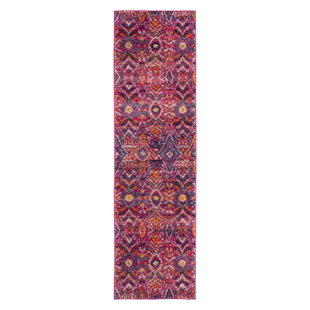 2'3inX6' Shapes Loomed Runner Fuchsia - Safavieh