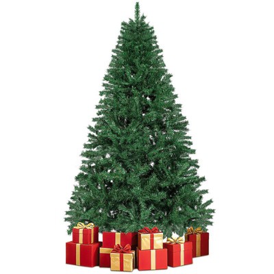 6FT Christmas Tree Artificial Christmas Tree W/ 800 Branch Tips & Metal Stan, Fir Design for Indoor/Outdoor Decor, Celebration Xmas Tree, Green