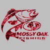 Men's Mossy Oak Bass Fishing Red Logo T-shirt - Silver - Medium : Target