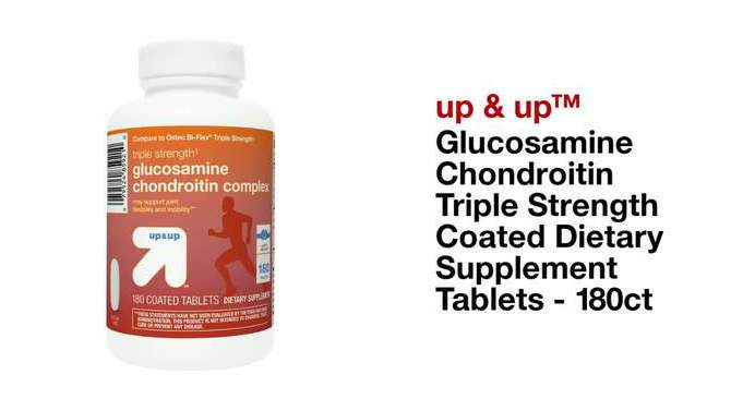 Glucosamine Chondroitin Triple Strength Coated Dietary Supplement Tablets - 180ct - up &#38; up&#8482;, 2 of 5, play video