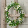 Northlight Mini Floral and Foliage Spring Wreath, Yellow 9" - image 2 of 4