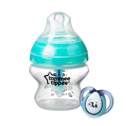 Tommee Tippee Advanced Anti-Colic Baby Bottle with Newborn Pacifier - 0-2 Months - 5oz