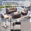 ALAULM 11PCS Outdoor Patio Furniture Set,PE Rattan Sectional Sofa Patio Conversation Sets with Fire Pit Table - 2 of 4