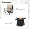Captiva Designs 5pc Metal Patio seating Furniture Fire Pit Set for with Rocking Chairs Garden Porch Backyard - 2 of 4