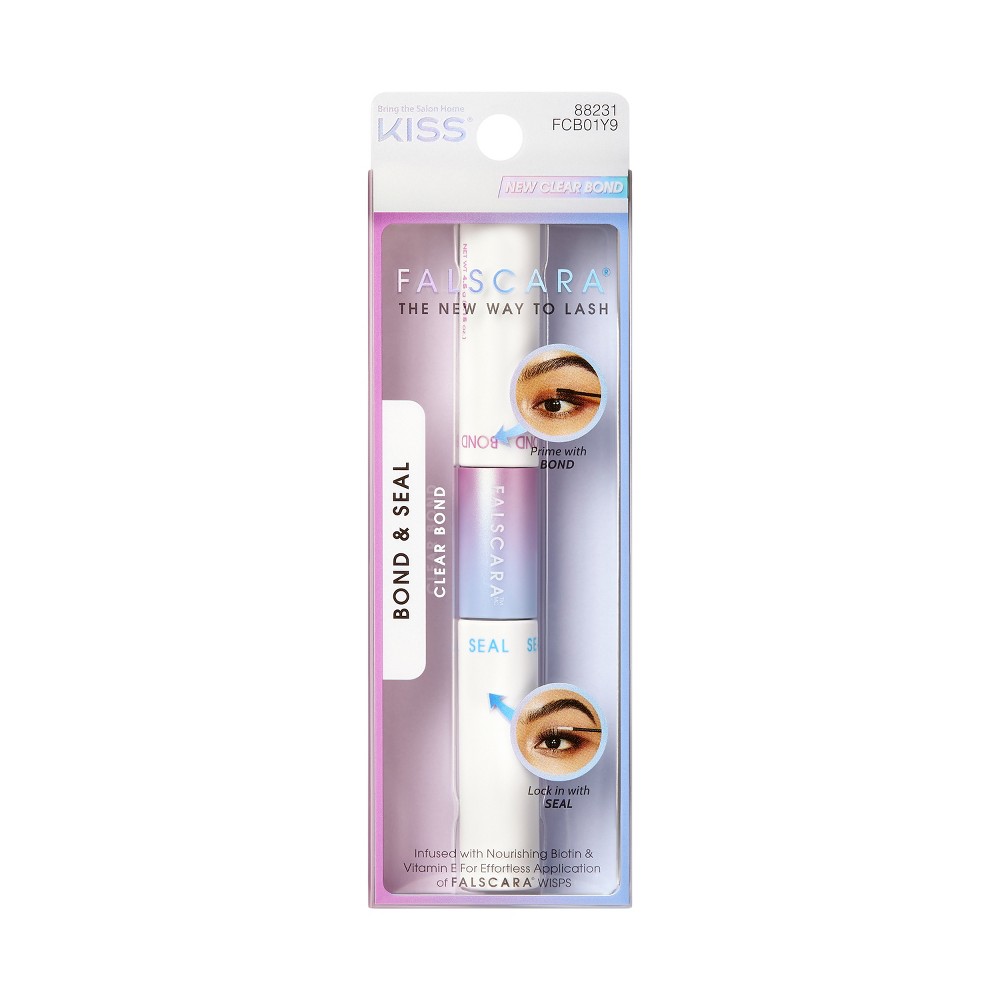 Photos - False Eyelashes KISS Products Falscara Eyelash Bond & Seal - Clear