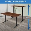 Mount-It! Electric Sit-Stand Black Desk Frame with Extra-Wide Brown Tabletop - 4 of 4