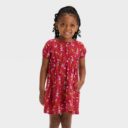 Pink floral toddler dress shops