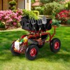 Tangkula Rolling Garden Cart Work Seat Height Adjustable Swivel Stool Cart with Removable Cushion & 2 Steering Handles - 3 of 4