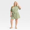Women's Short Sleeve Belted Romper - Ava & Viv™ - 3 of 3