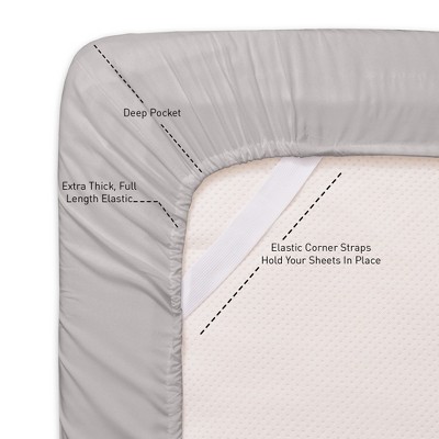 Silver Split King Ultra Soft Microfiber 5-Piece Sheet Set
