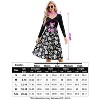 Coolmee Women Casual Smocked Sweetheart Neck Color-Block Long Sleeve A Line Flowy Midi Dress - 4 of 4