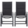 Outsunny Set of 2 Folding Patio Chairs, Two-Person Camping chairs with Adjustable Backrest and Padded Seat for Bistro, Deck, Backyard, Black - 4 of 4