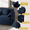 Dexmalle Modular Sectional Sofa with 1 Toss Pillow,Blue - 4 of 4