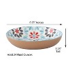 Lorren Home Trends Decorative Bone Pasta Bowls with Floral Pattern, Set of 4, Multi-Color - 2 of 4
