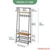 5/10 hooksHall Trees Entryway Bench with Storage, Multifunctional Hallway Organizer, Wood Look Accent Furniture w/ Metal Frame - 3 of 4