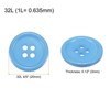 Unique Bargains Sewing Resin Round Flat 4-Hole Replacement Craft Buttons 20 Pcs - 2 of 4