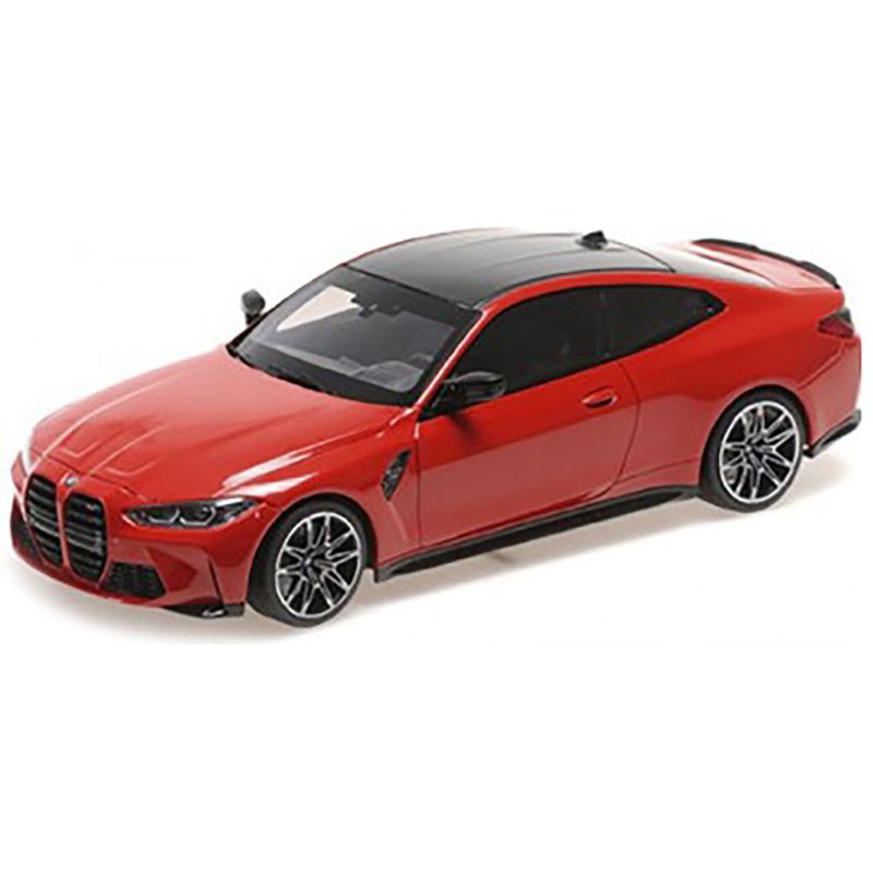 2020 BMW M4 Red Metallic with Carbon Top Limited Edition to 720 pieces Worldwide 1/18 Diecast Model Car by Minichamps, 2 of 4