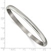Black Bow Jewelry 5mm Titanium Polished Hinged Bangle Bracelet, 6.75 Inch - 4 of 4