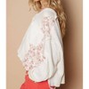 Women's Vintage Wash Floral Patch Top - POL - 3 of 4