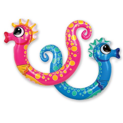 Swim Central 2ct Inflatable Seahorse Pink/blue - Target Swimming Pool : 54\