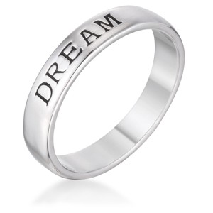 Slickblue Women's Rhodium Finish "DREAM" Eternity Band, Anniversary Style, Silver Color, Size 5-10 - 1 of 3